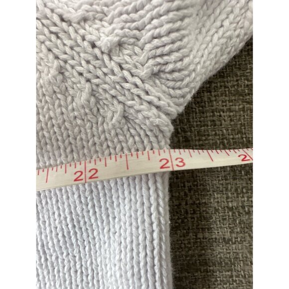 St. Johns Bay Authentic White V-Neck Sweater Large 100% Cotton Long Sleeve - Picture 5 of 6